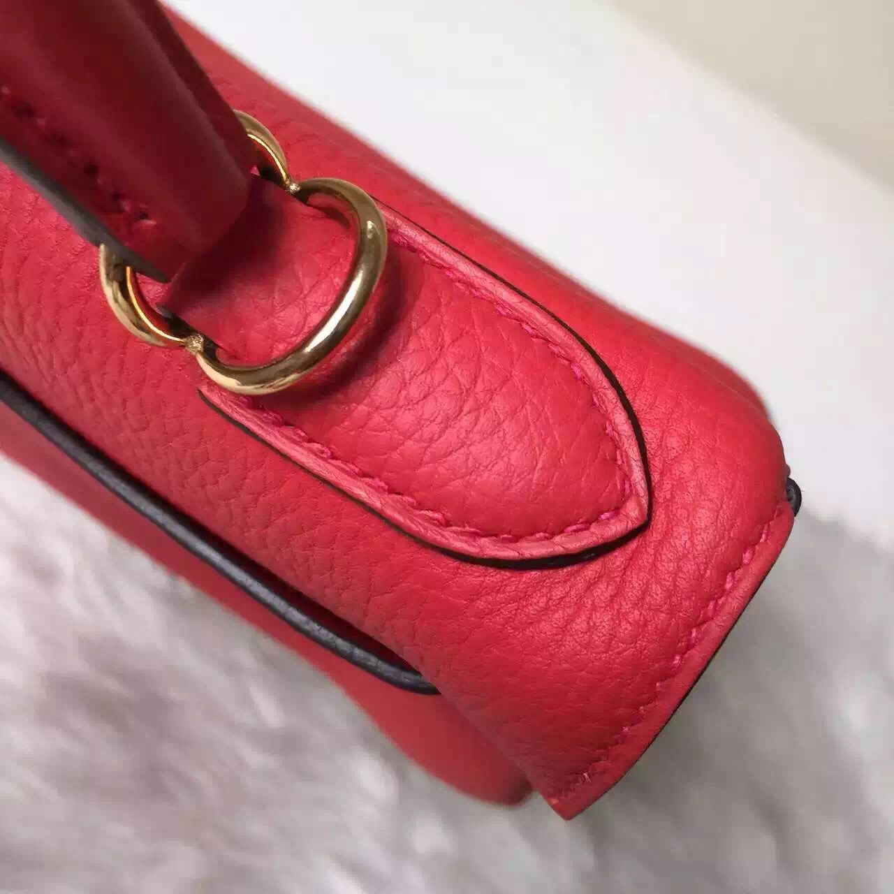 Wholesale Hermes Kelly28cm Q5 Rouge Casaque Togo Leather Handbag