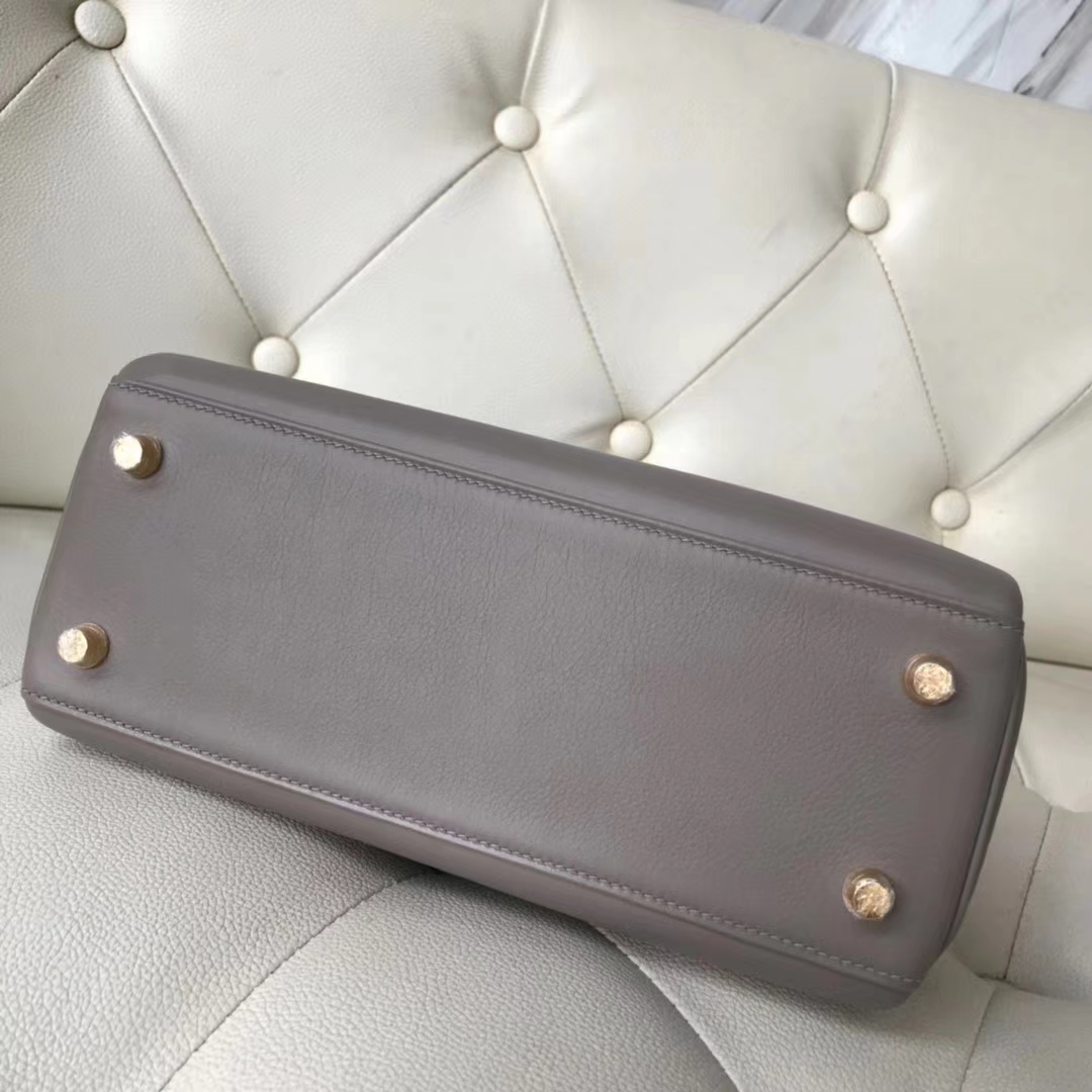 Discount Hermes Swift Calf Kelly25CM Bag in M8 Gris Ashpite Gold Hardware