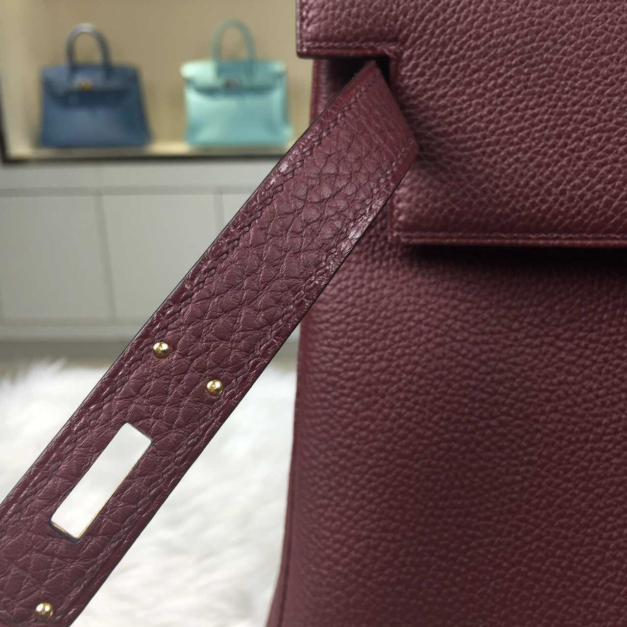 Wholesale Hermes CK55 Hermes Red Togo Leahter Retourne Kelly32cm