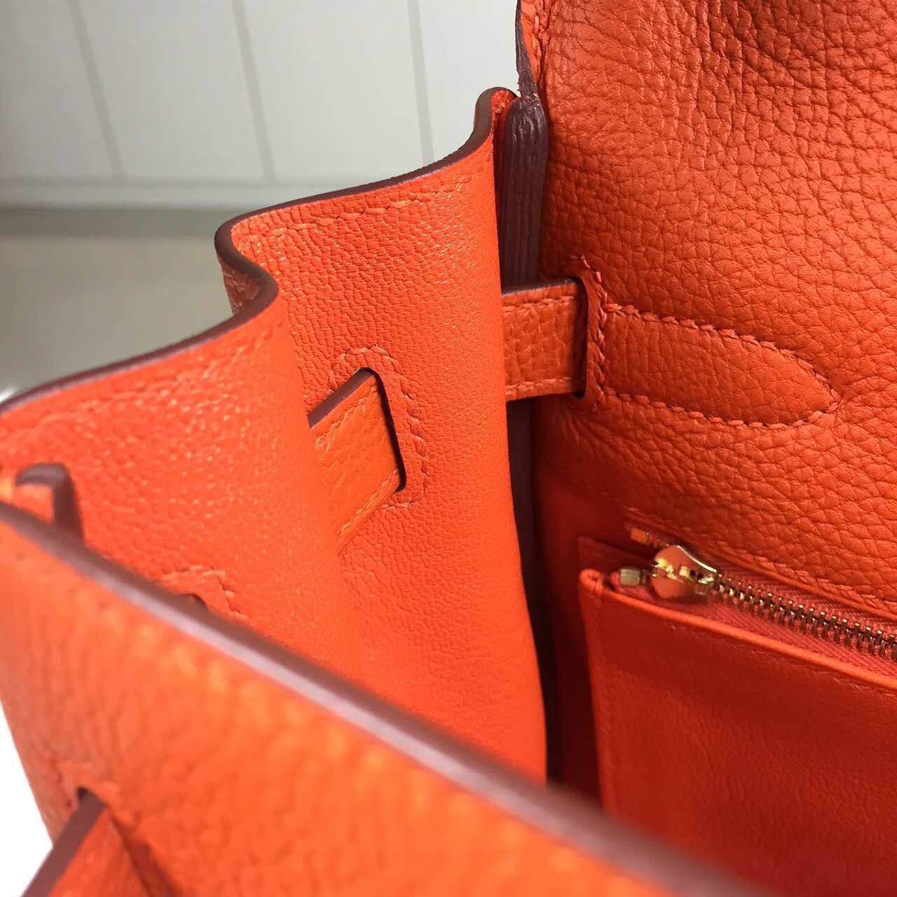 Luxury Women&#8217;s Bag Hermes Kelly32 Togo Leather in Orange
