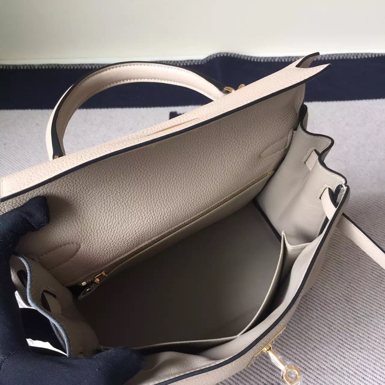 Cheap Hermes Gris Tourterelle Togo Leather Kelly Bag28cm Women’s Bag