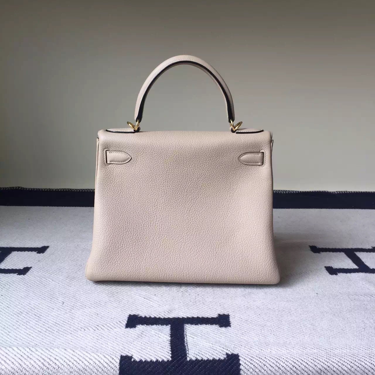 Cheap Hermes Gris Tourterelle Togo Leather Kelly Bag28cm Women&#8217;s Bag