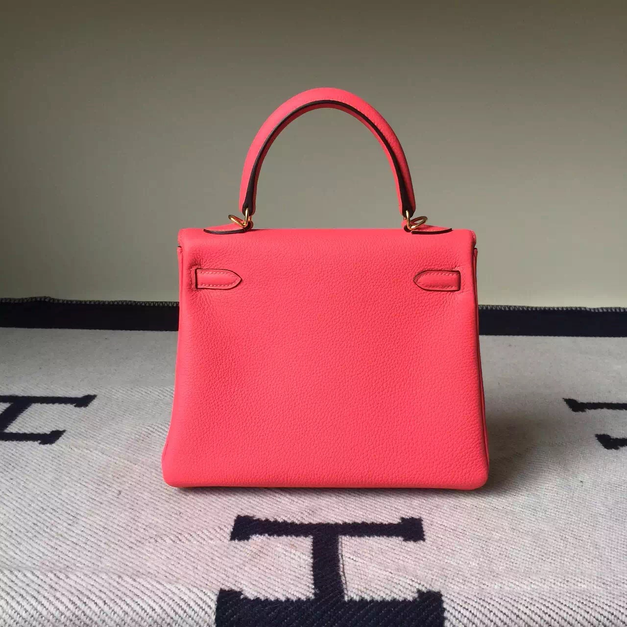 On Sale Hermes Togo Calfskin Leather Kelly Bag28CM in T5 Rose Jaipure