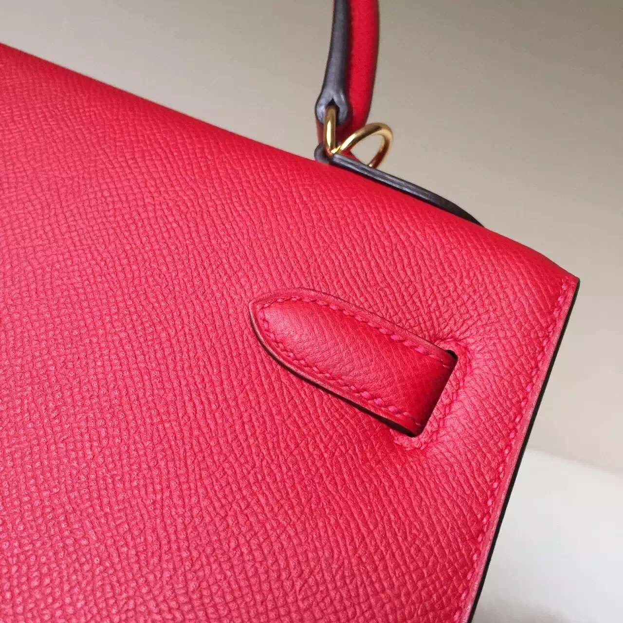 Discount Hermes Q5 Rouge Casaque Epsom Leather Sellier Kelly Bag 32cm