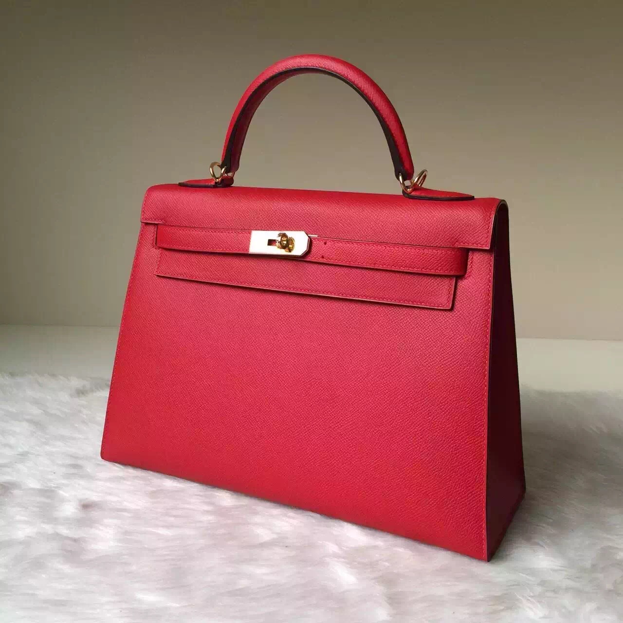 Discount Hermes Q5 Rouge Casaque Epsom Leather Sellier Kelly Bag 32cm