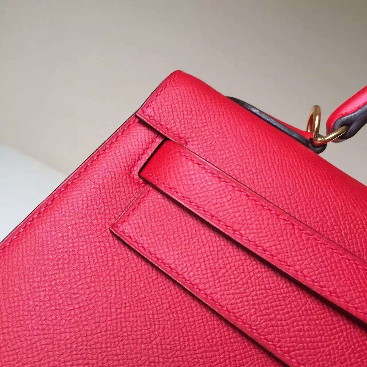 Discount Hermes Q5 Rouge Casaque Epsom Leather Sellier Kelly Bag 32cm