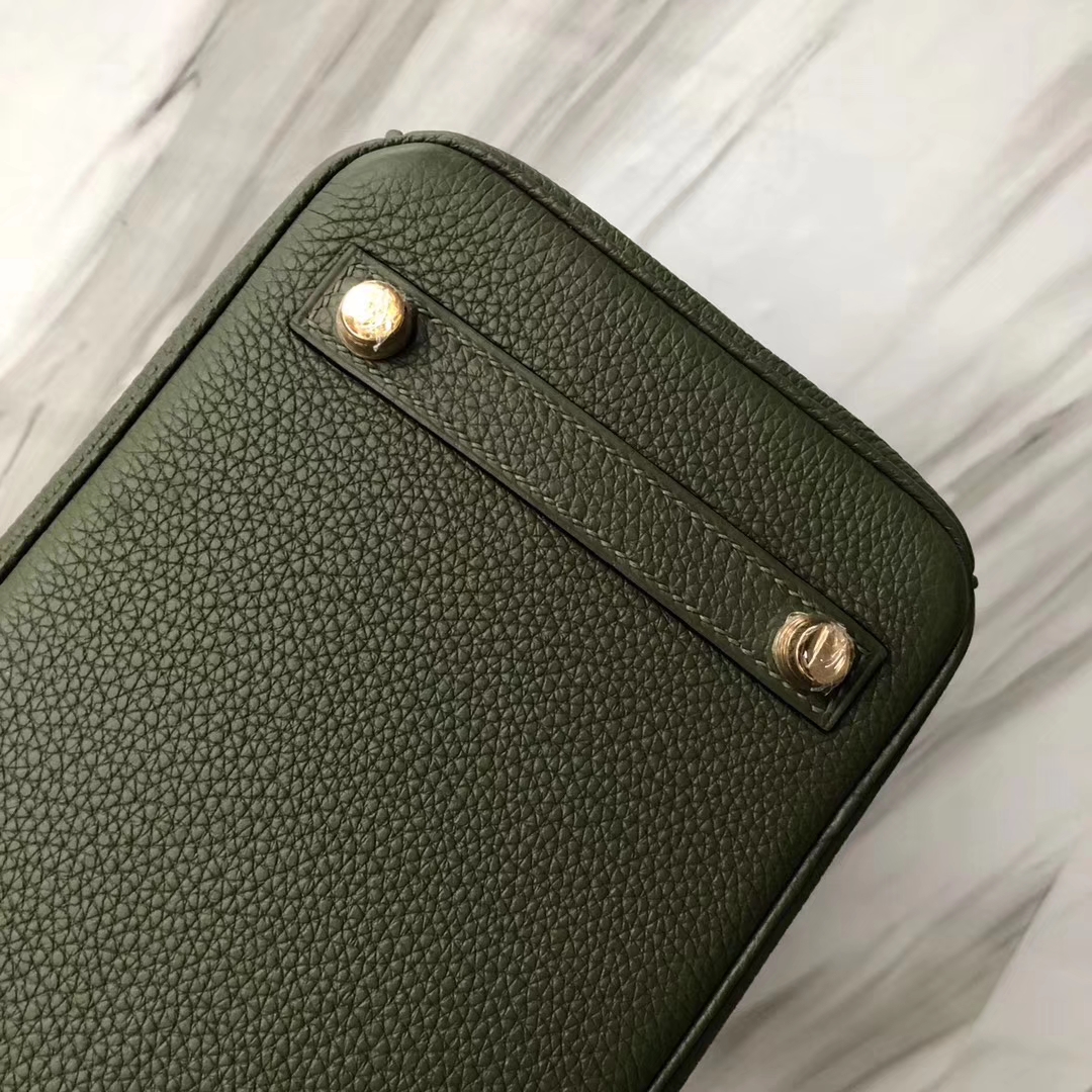 Stock New Hermes V6 Vert Canopee Togo Calf Birkin Bag25CM Gold Hardware