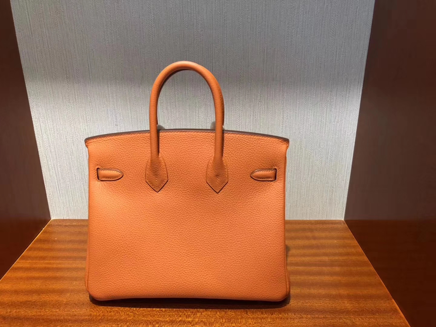 Discount Hermes 93 Orange Togo Calf Birkin Bag25CM Gold Hardware