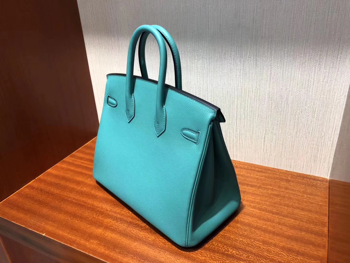 Wholesale Hermes Epsom Calf Birkin25CM Bag New Color U1 Vert Veronese Silver Hardware
