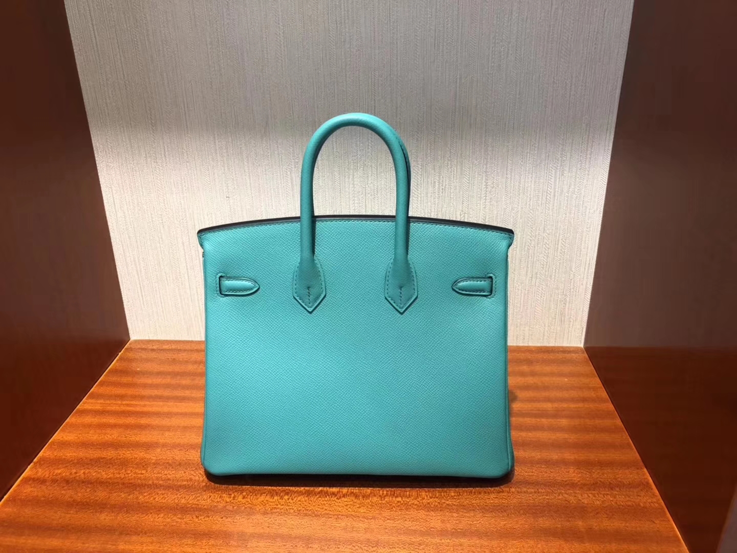Wholesale Hermes Epsom Calf Birkin25CM Bag New Color U1 Vert Veronese Silver Hardware