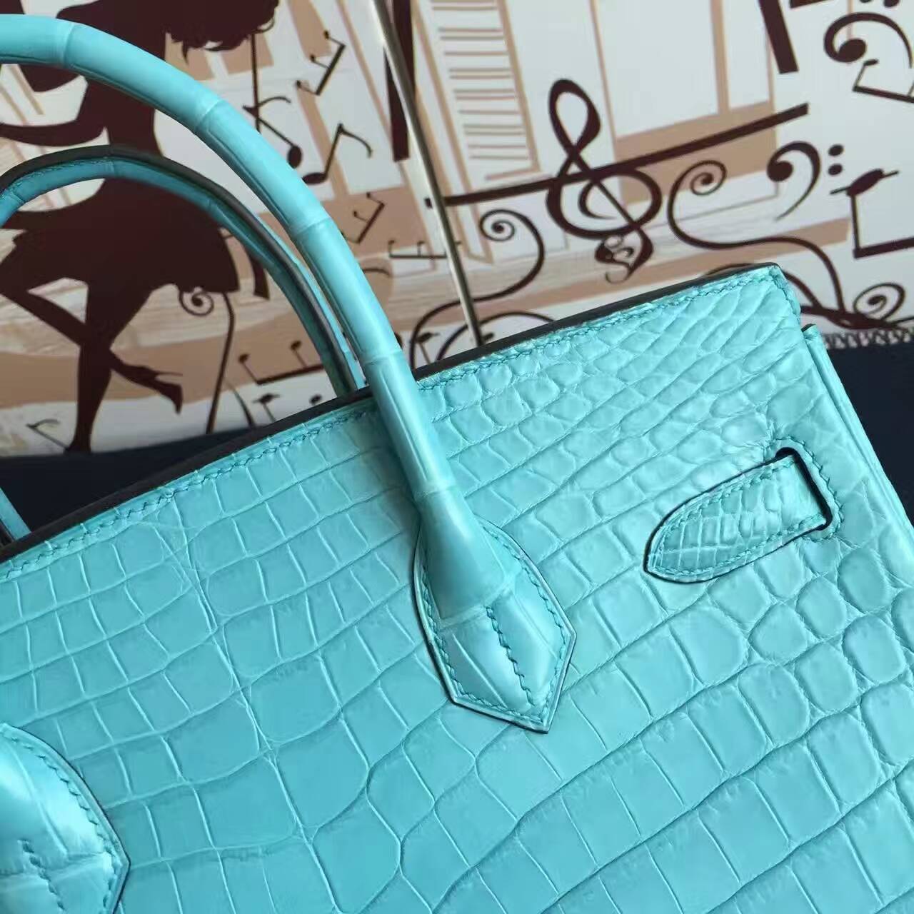 Disount Hermes Birkin Bag 30cm in 3Z Sanit-cyr Crocodile Matt Leather