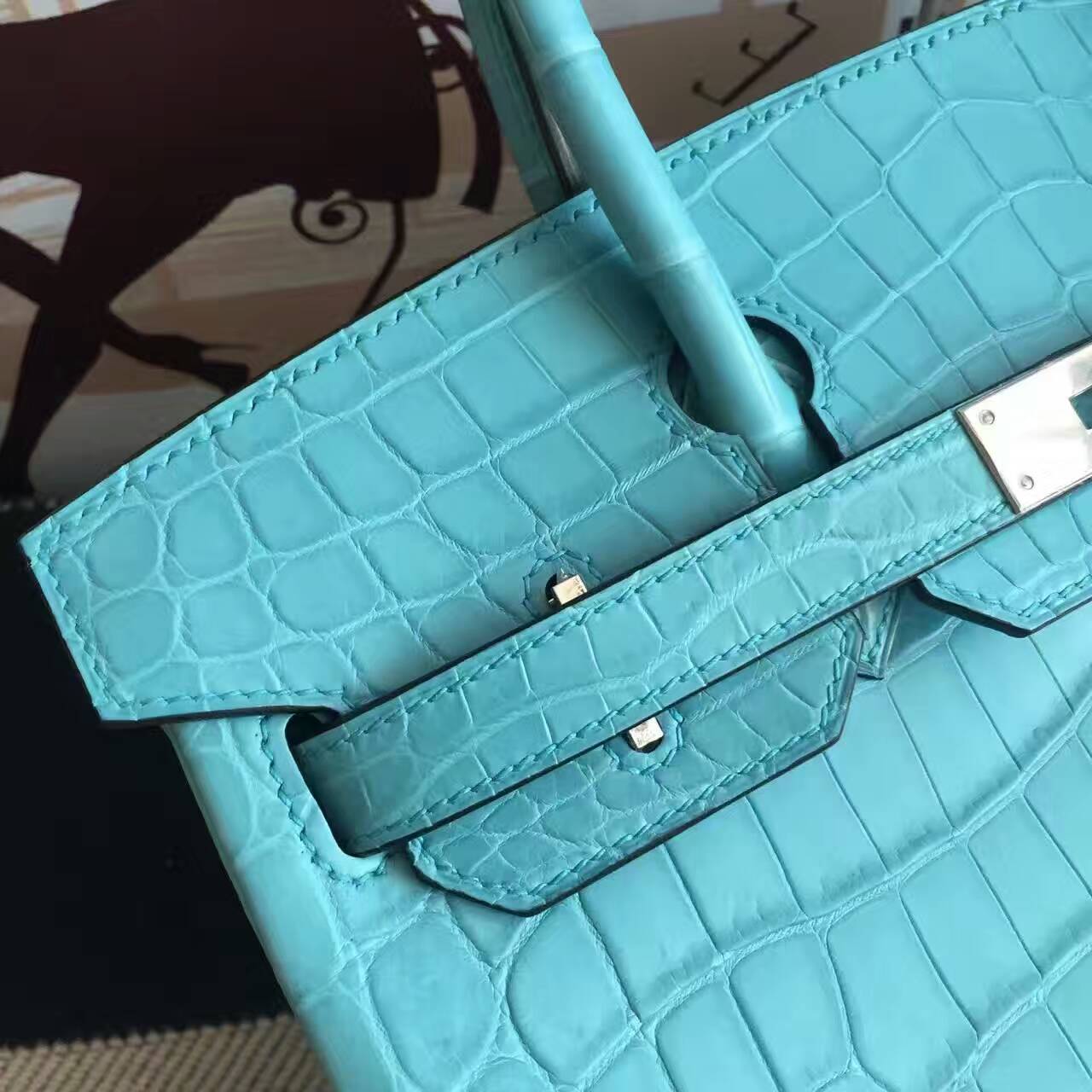 Disount Hermes Birkin Bag 30cm in 3Z Sanit-cyr Crocodile Matt Leather