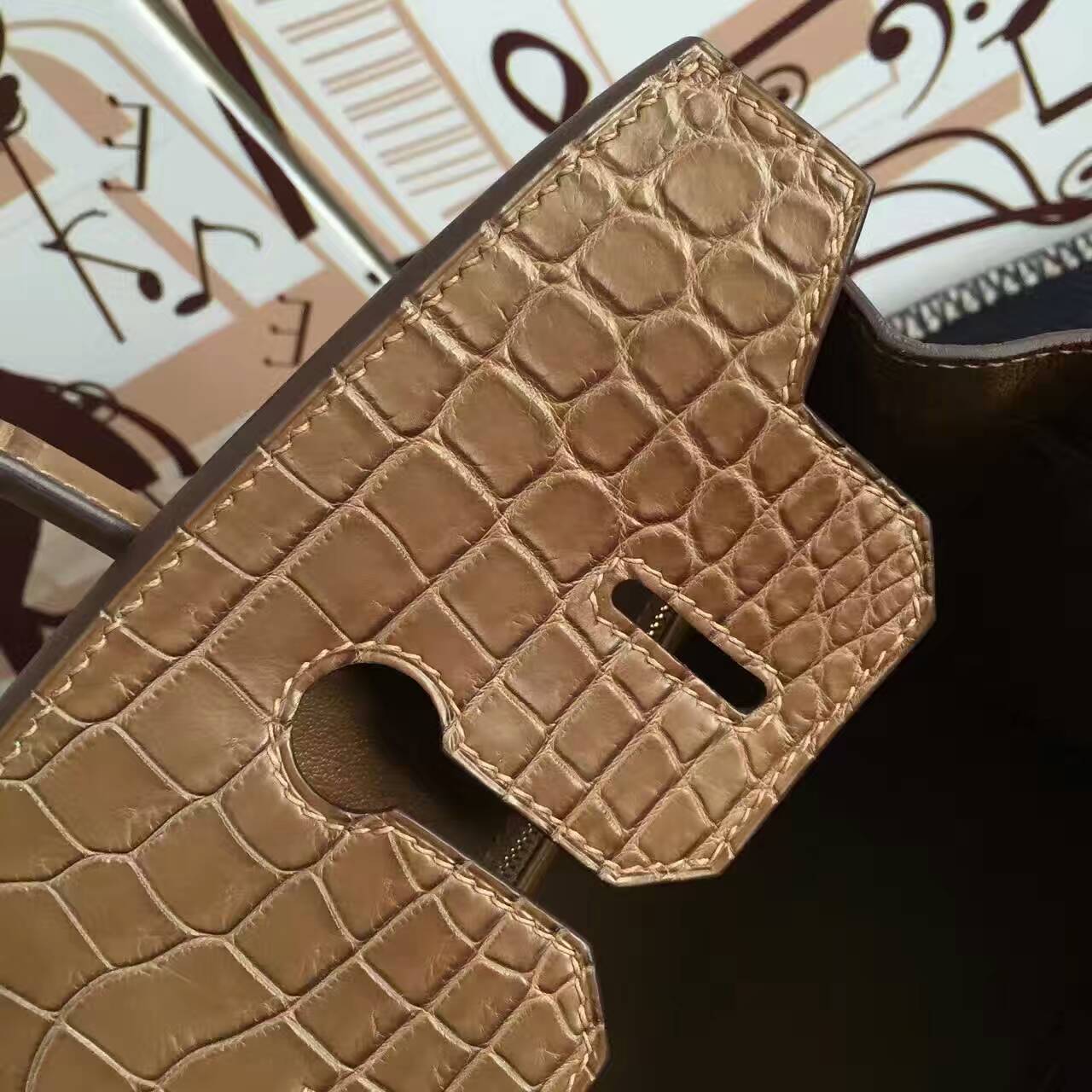 Discount Hermes Brown Crocodile Matt Leather Birkin Bag 30cm