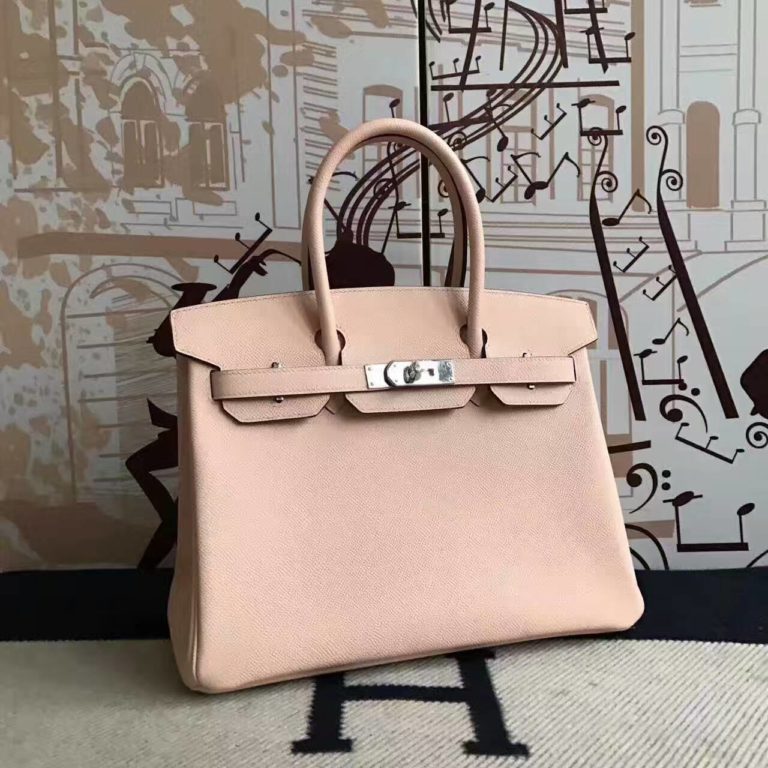 Hermes Birkin 30cm Bag in P1 Rose Elglantine Epsom Calfskin Leather