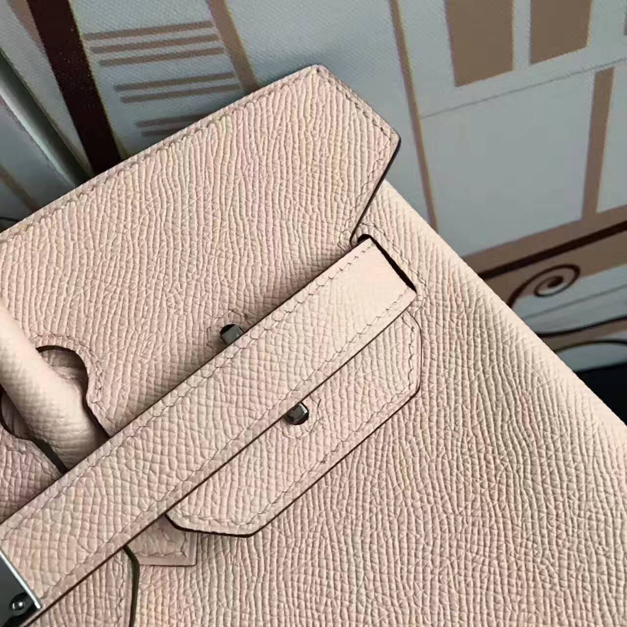 New Arrival Hermes Birkin30cm Bag in P1 Rose Elglantine Epsom Calfskin Leather