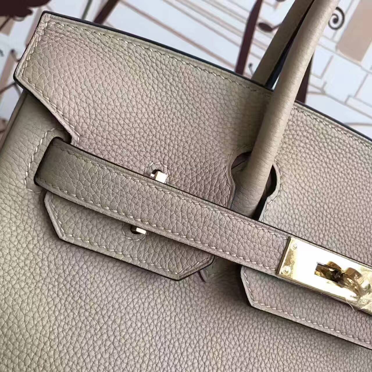 High Quality Hermes S2 Coat Grey Togo Leather Birkin Bag 30cm