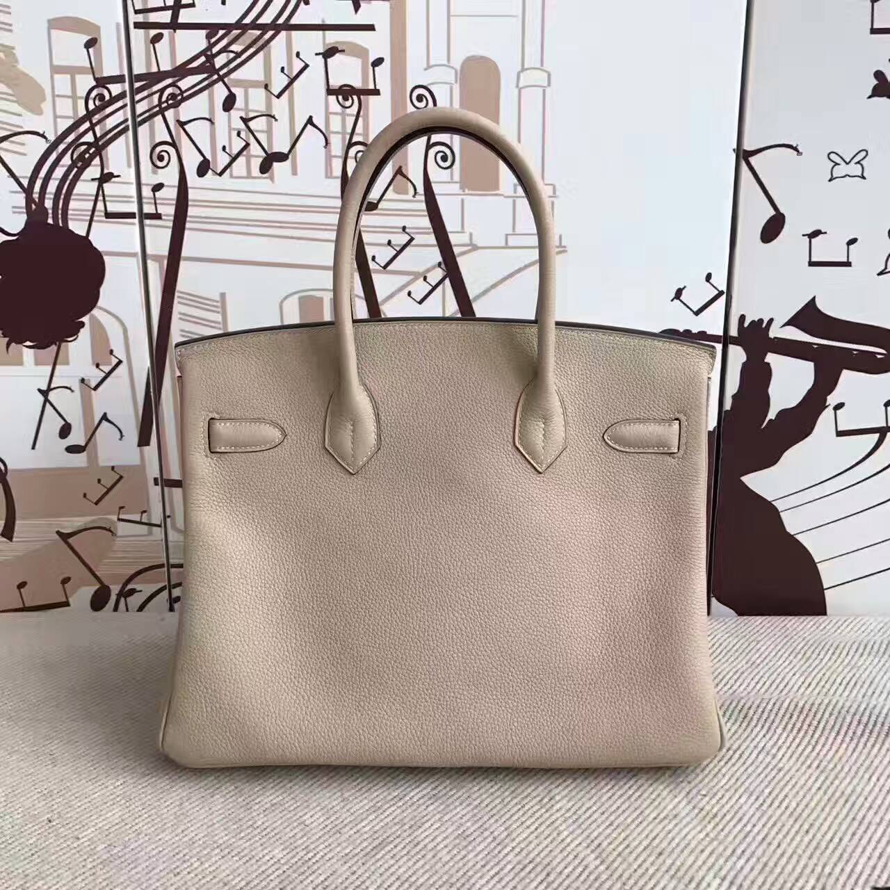 High Quality Hermes S2 Coat Grey Togo Leather Birkin Bag 30cm