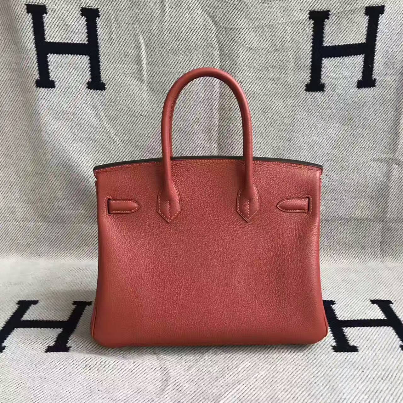 Discount Hermes 6C Cuivre Togo Calfskin Leather Birkin Bag 30cm