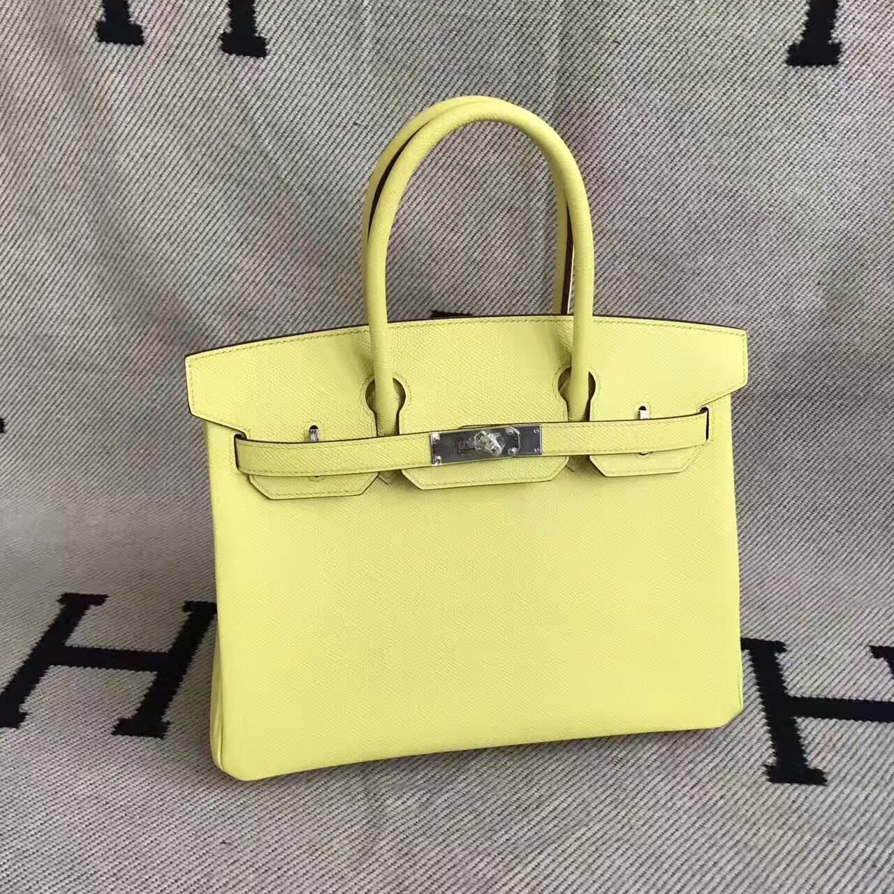 On Sale Hermes Birkin Bag 30cm in 9R Lemon Yellow Epsom Leather
