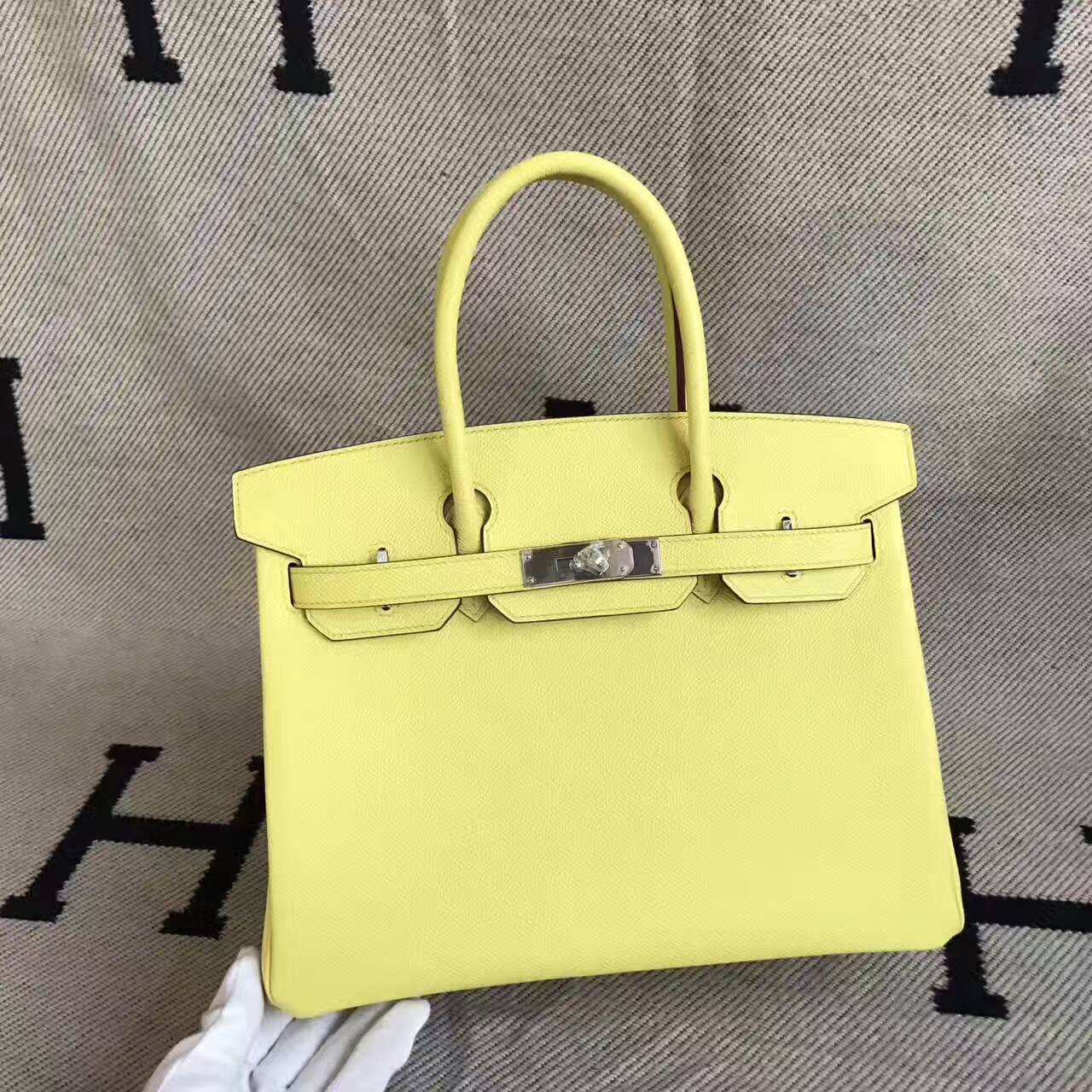 On Sale Hermes Birkin Bag 30cm in 9R Lemon Yellow Epsom Leather