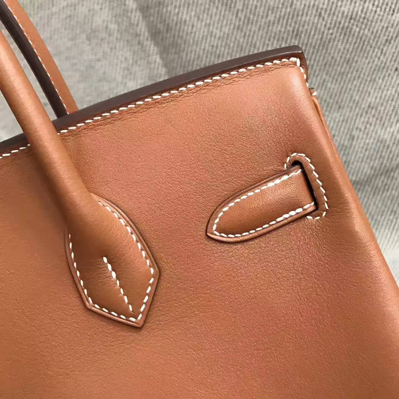 High Quality Hermes Birkin Handbag in  CK37 Gold Swift Leather
