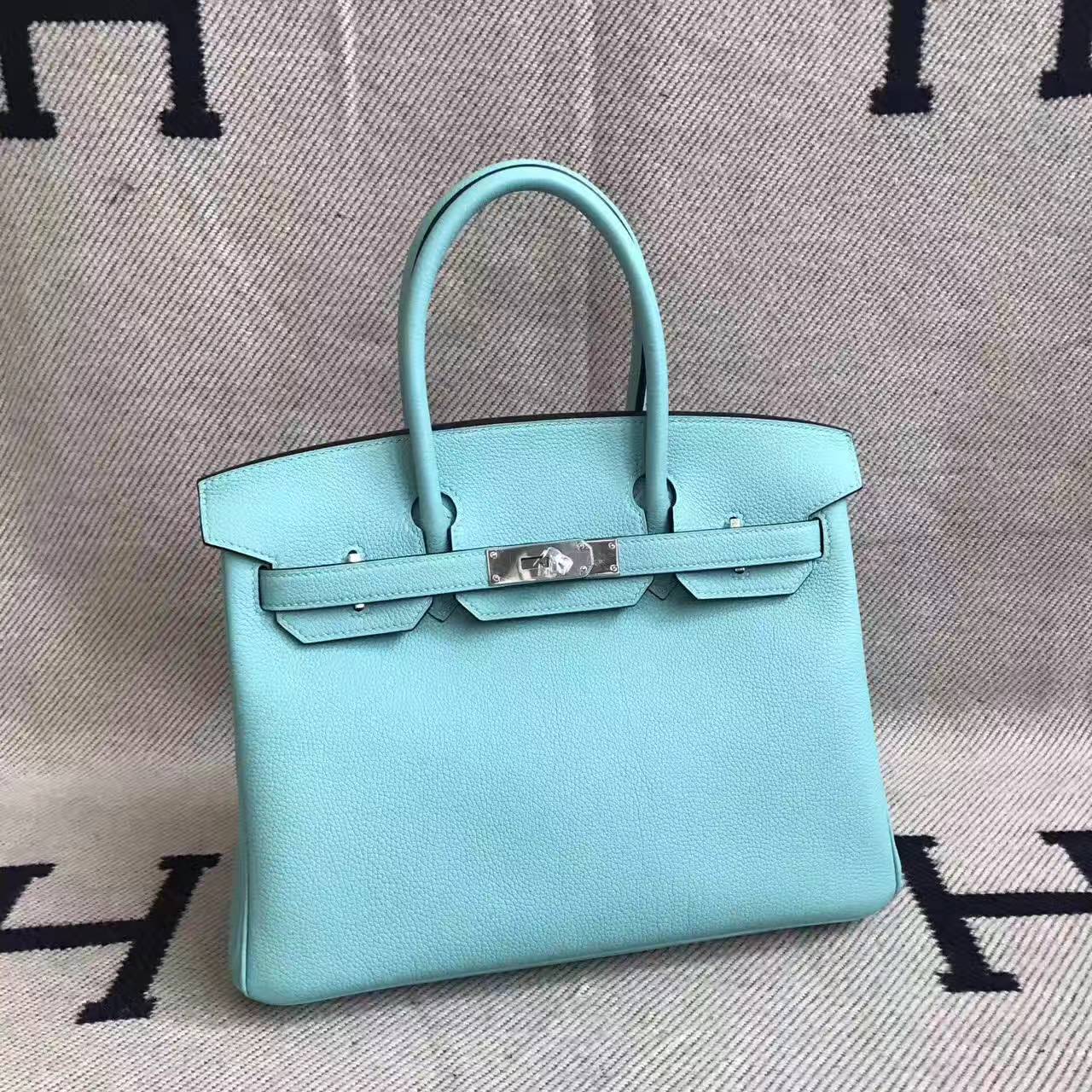 On Sale Hermes 3P Blue Attol Togo Calfskin Leather Birkin Bag 30cm