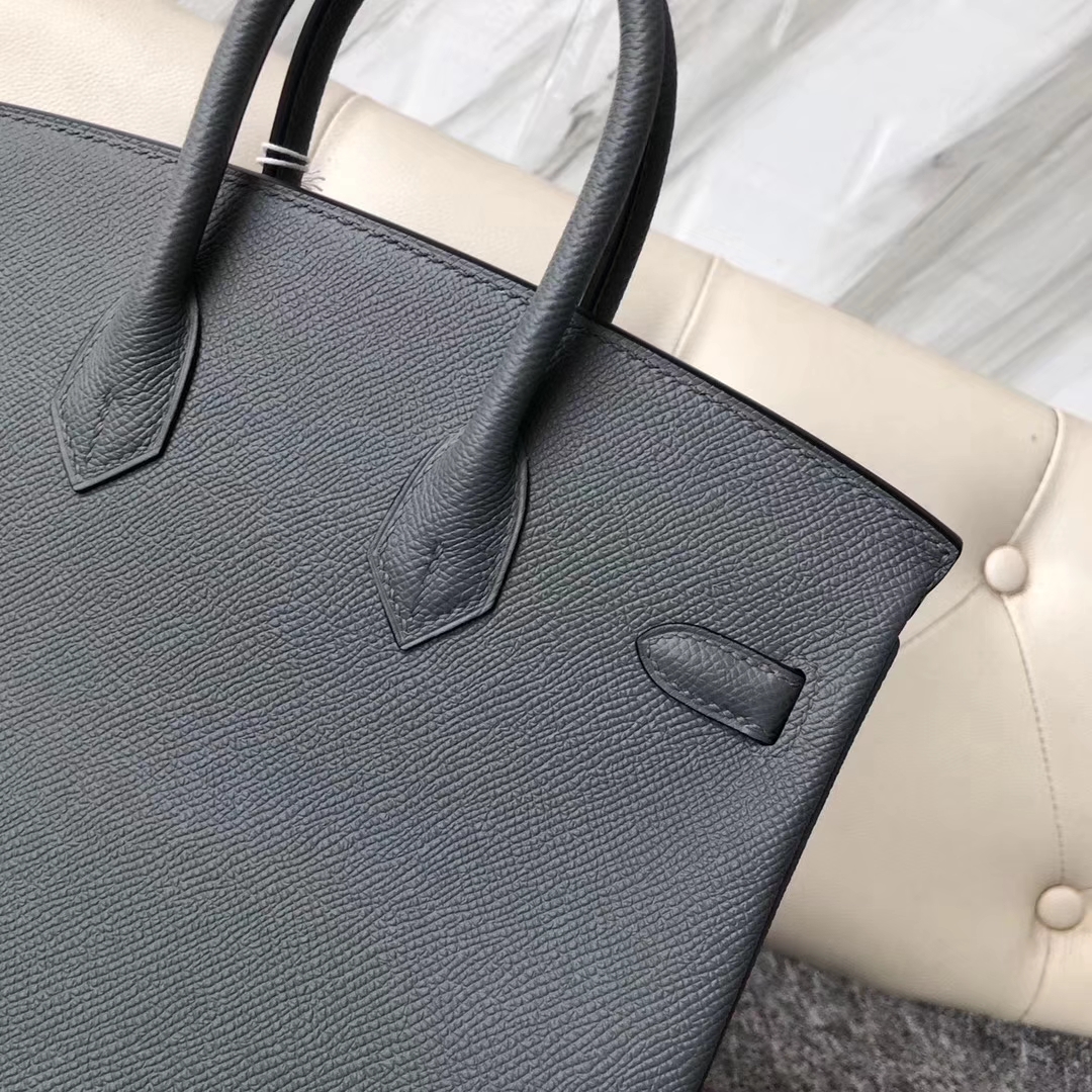 Customize Hermes Vert Apricot Epsom Birkin Bag25cm Silver Hardware