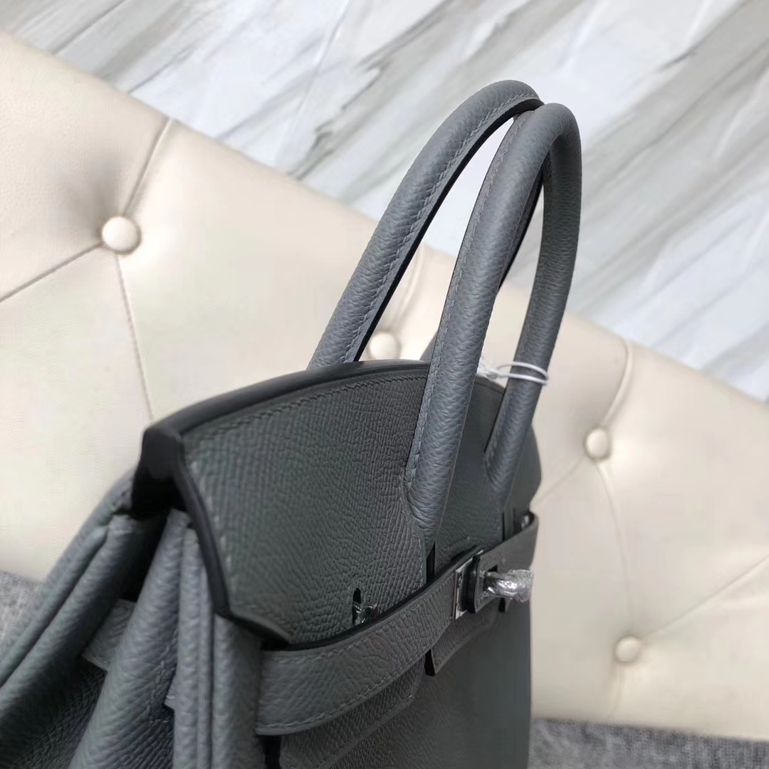 Customize Hermes Vert Apricot Epsom Birkin Bag25cm Silver Hardware
