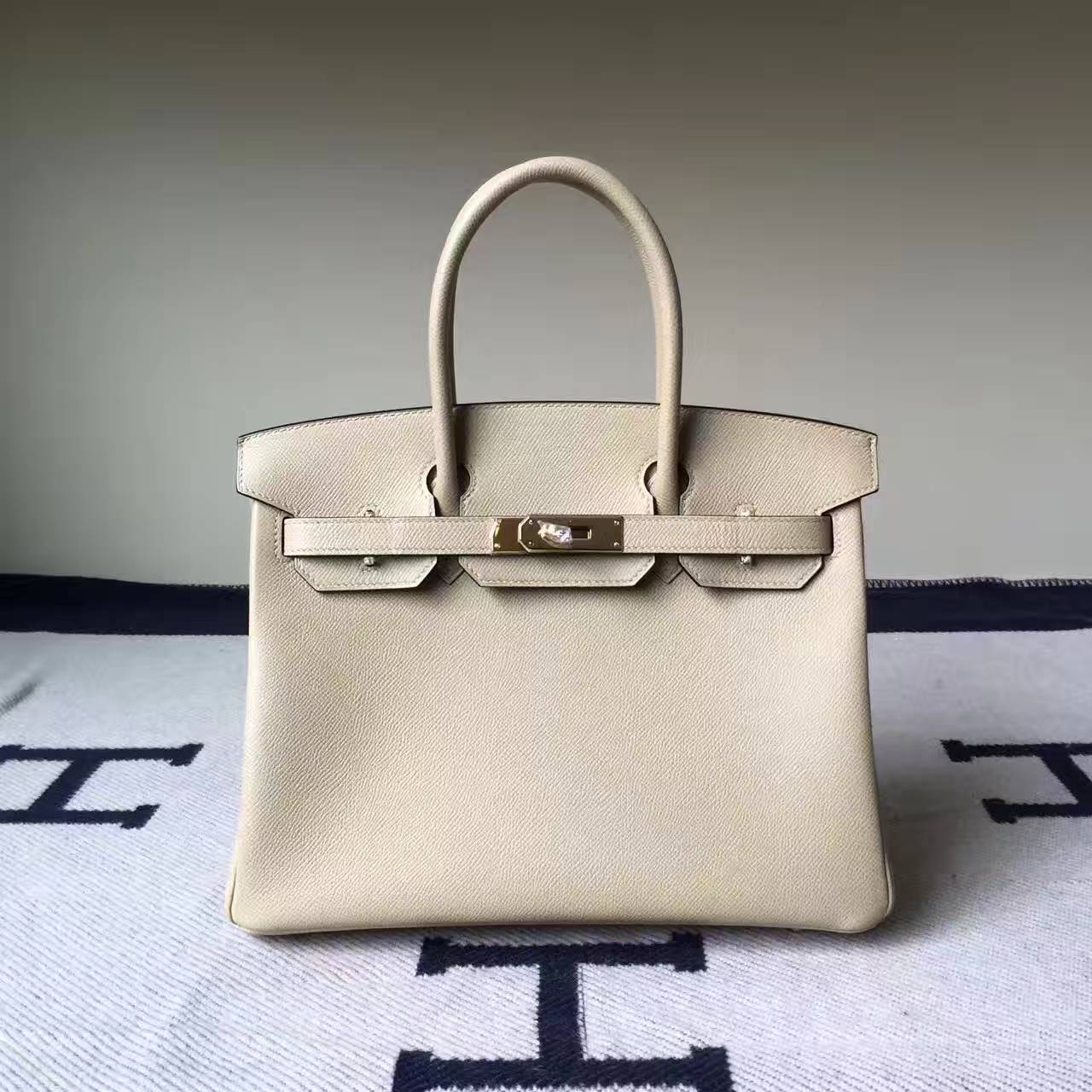 Wholesale Hermes S2 Trench Grey Epsom Leather Birkin 30cm Tote Bag