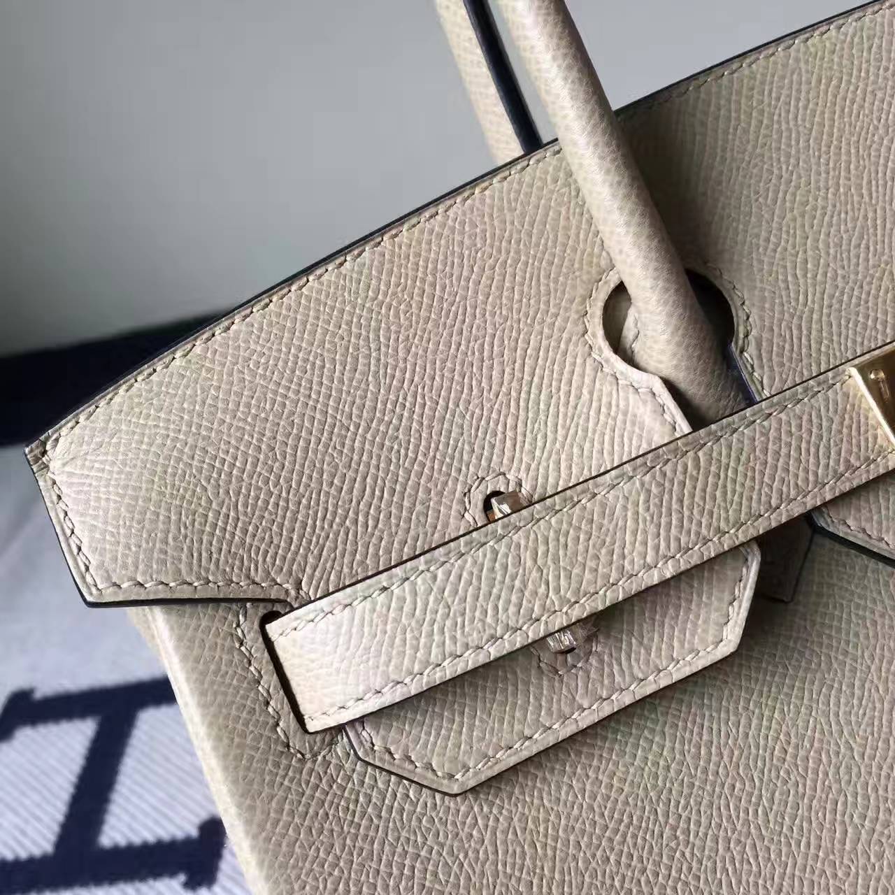Wholesale Hermes S2 Trench Grey Epsom Leather Birkin 30cm Tote Bag