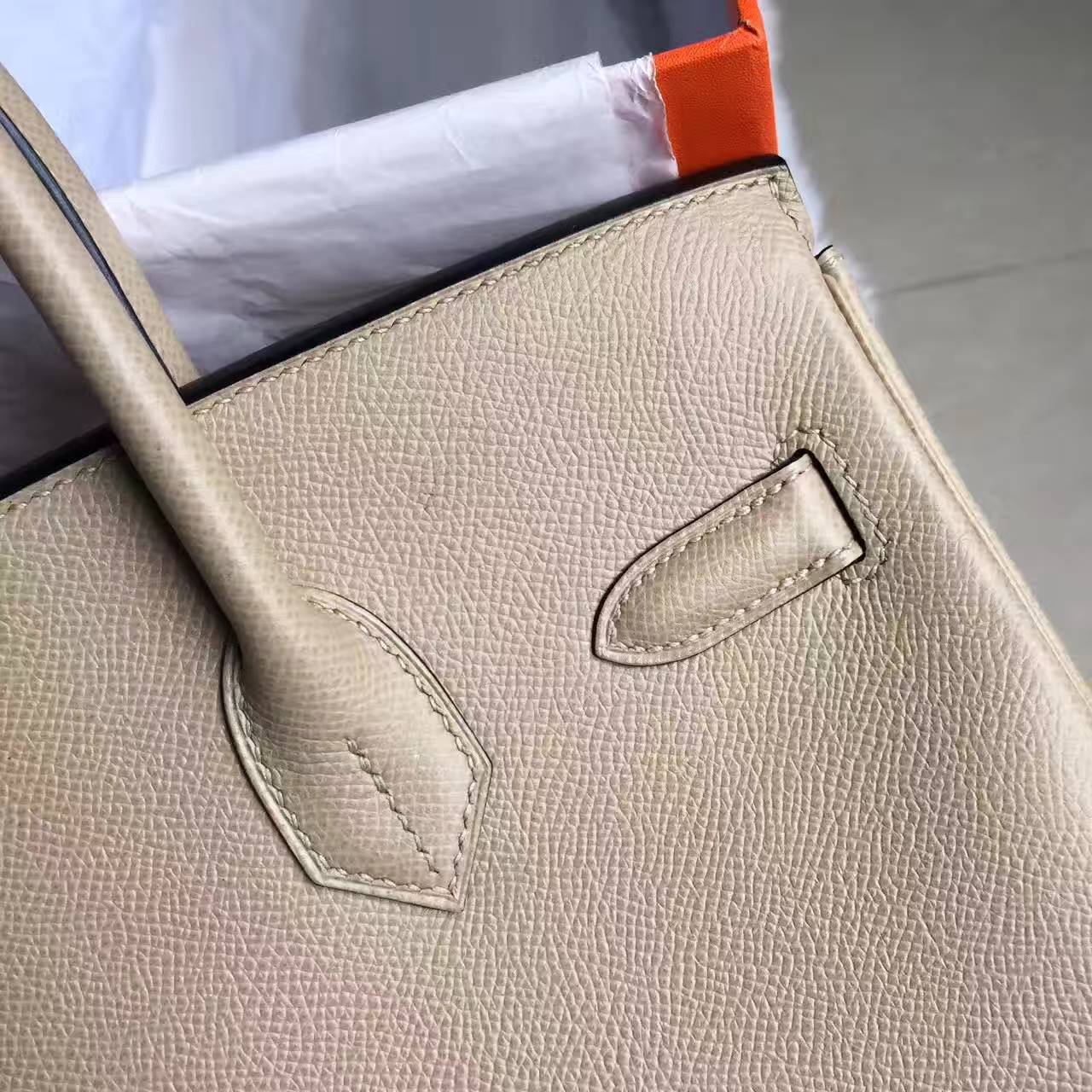 Wholesale Hermes S2 Trench Grey Epsom Leather Birkin 30cm Tote Bag