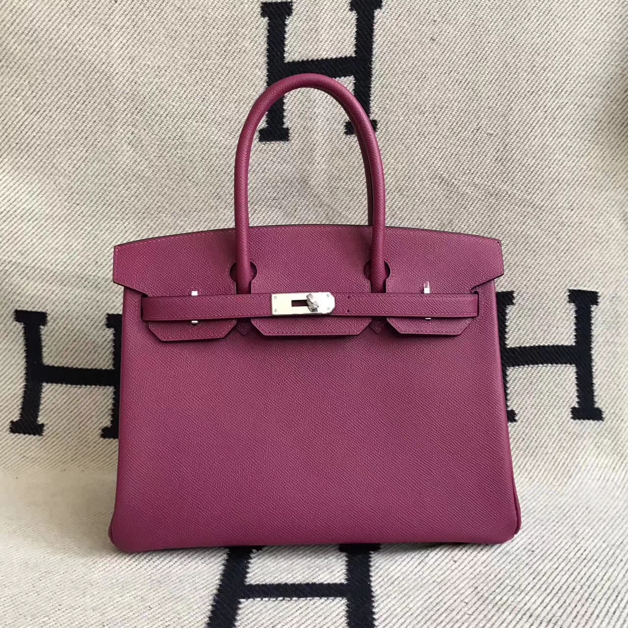 Discount Hermes I3 Fuchsia Epsom Leather Birkin Bag30cm