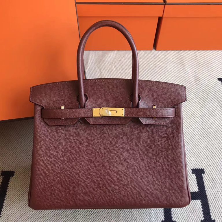 Hermes Birkin 30cm Bag in CK57 Rouge Hermes Epsom Leather