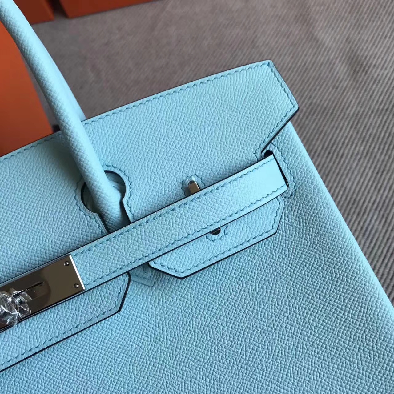 New Arrival Hermes U2 Blue Zephyr Epsom Leather Birkin Bag 30cm