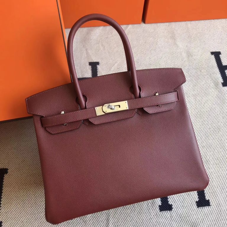 Hermes Birkin 30cm Bag in CK55 Rouge Hermes Epsom Leather