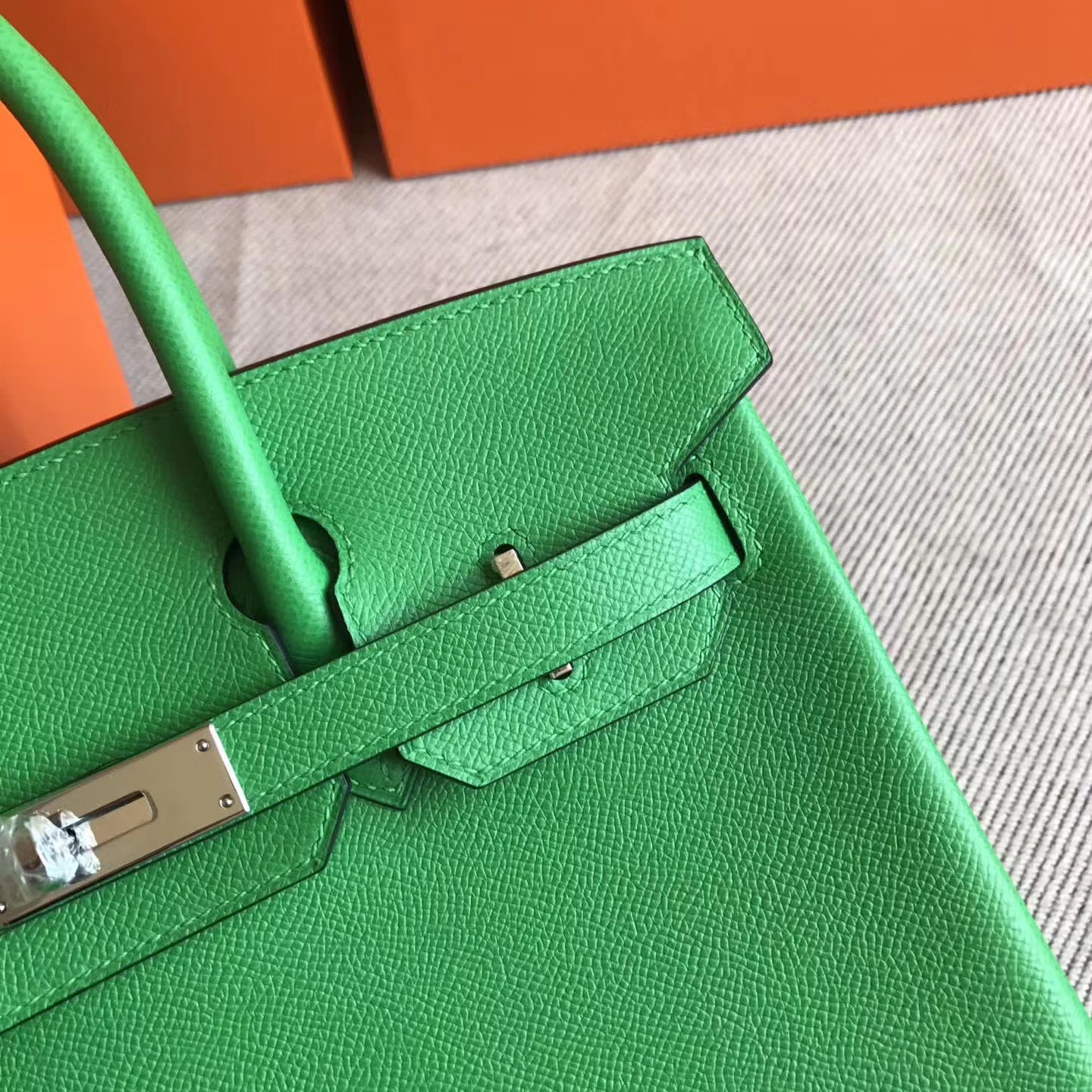 Discount Hermes 1K Bamboo Green Epsom Leather Birkin30cm Bag