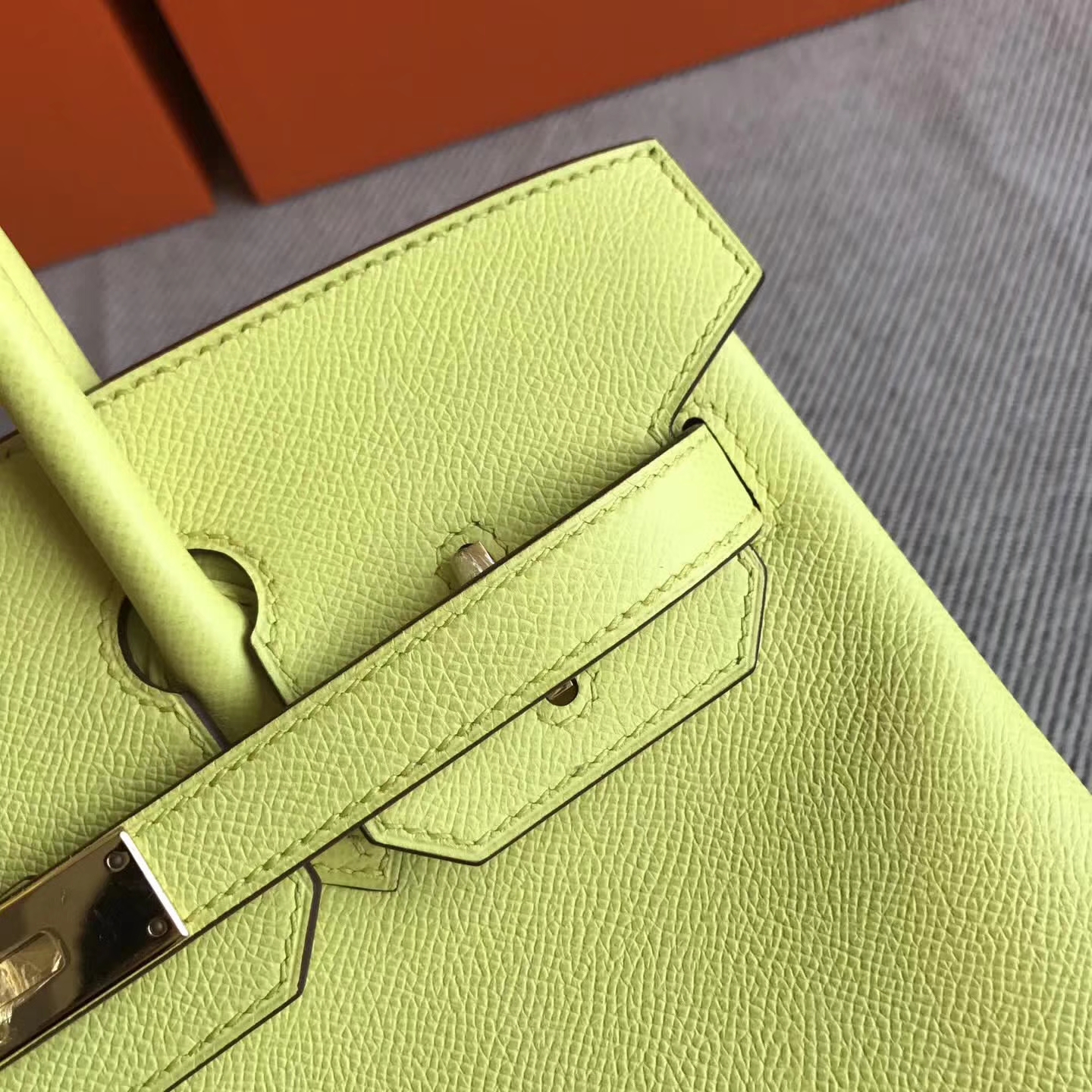 Beautiful Hermes C9 Soupre Yellow Epsom Leather Birkin30cm Bag