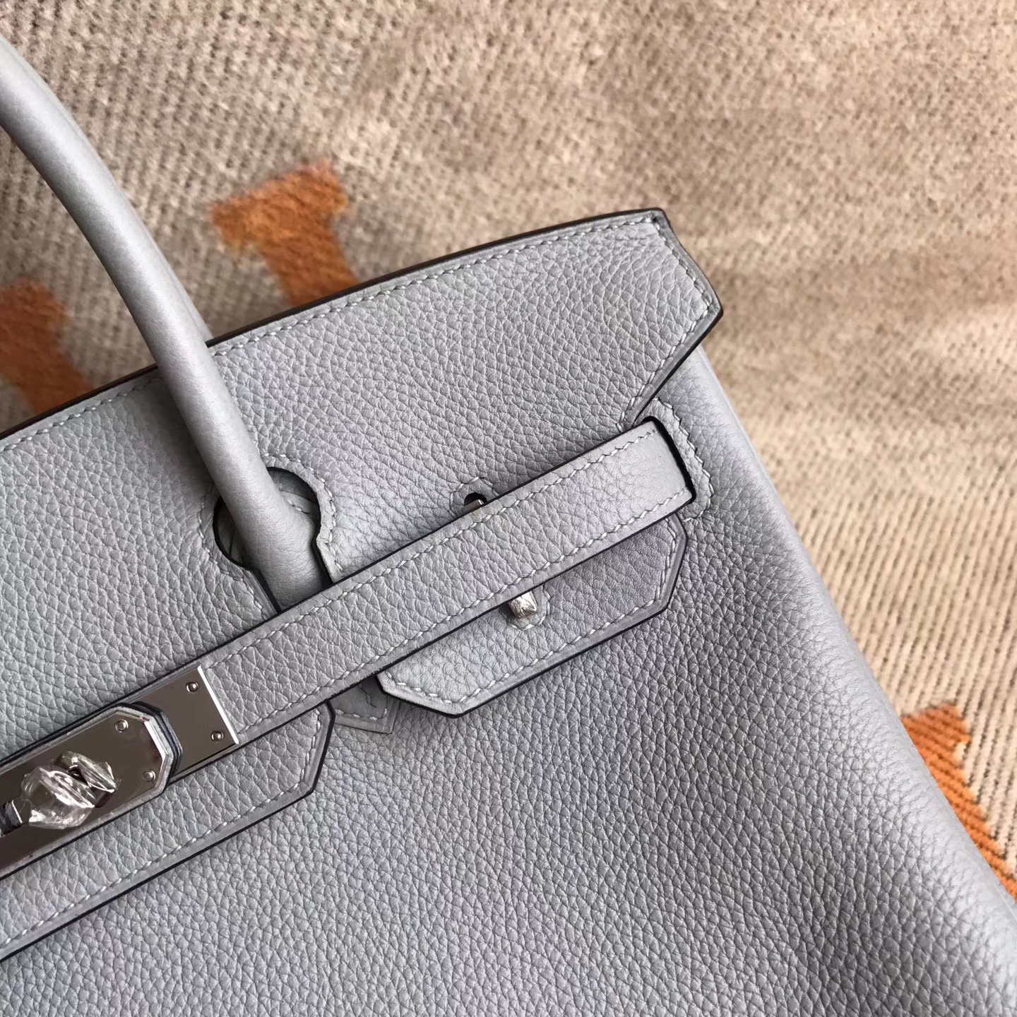 Wholesale Hermes Togo Calfskin Birkin30cm in 8U Blue Glacier