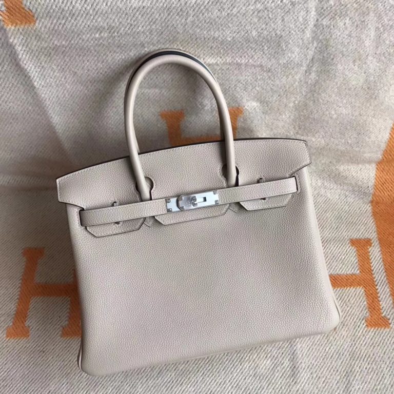 High Quality Hermes S2 Trench Grey Togo Calfskin Birkin Bag 30cm Silver Hardware