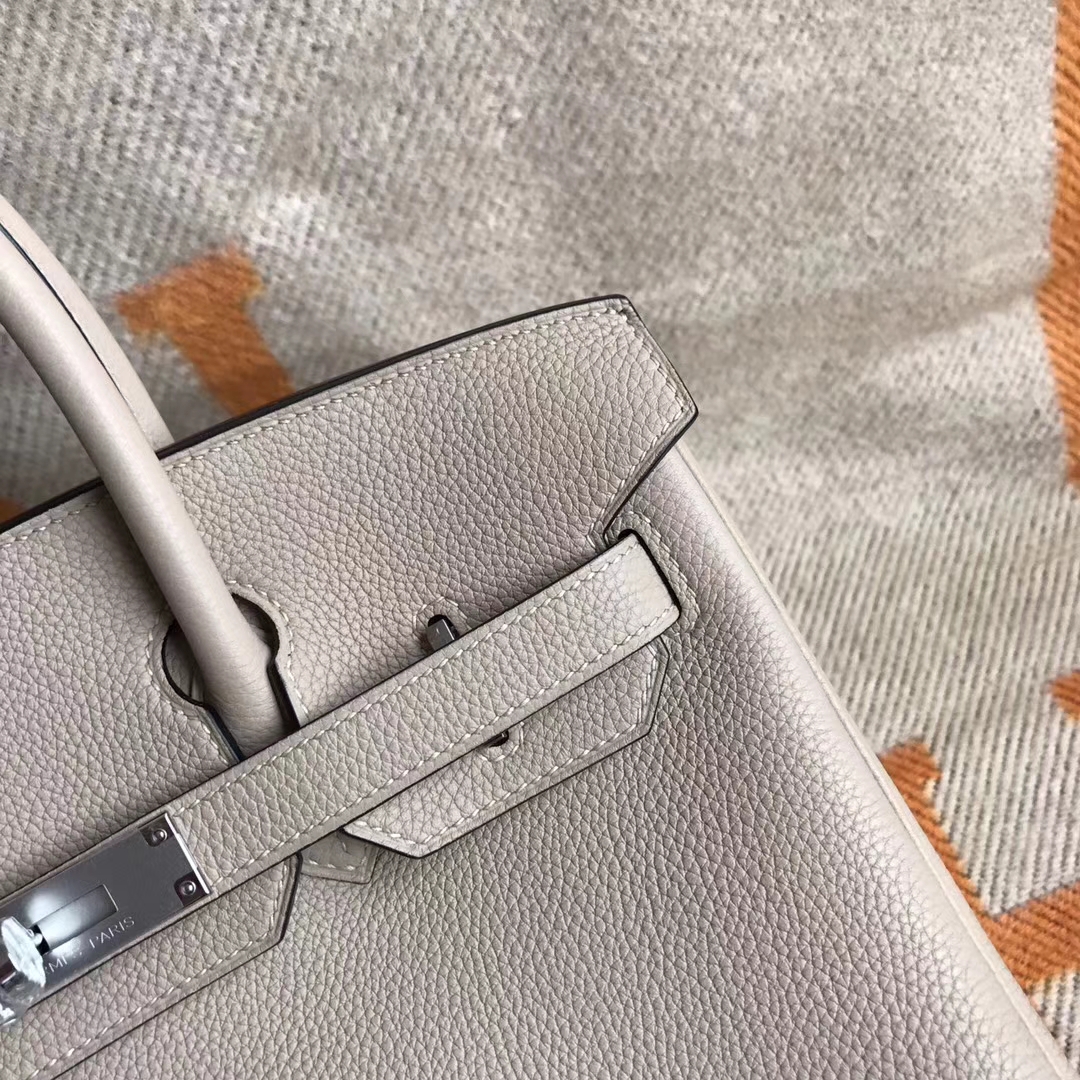 High Quality Hermes S2 Trench Grey Togo Calfskin Birkin Bag30cm Silver Hardware