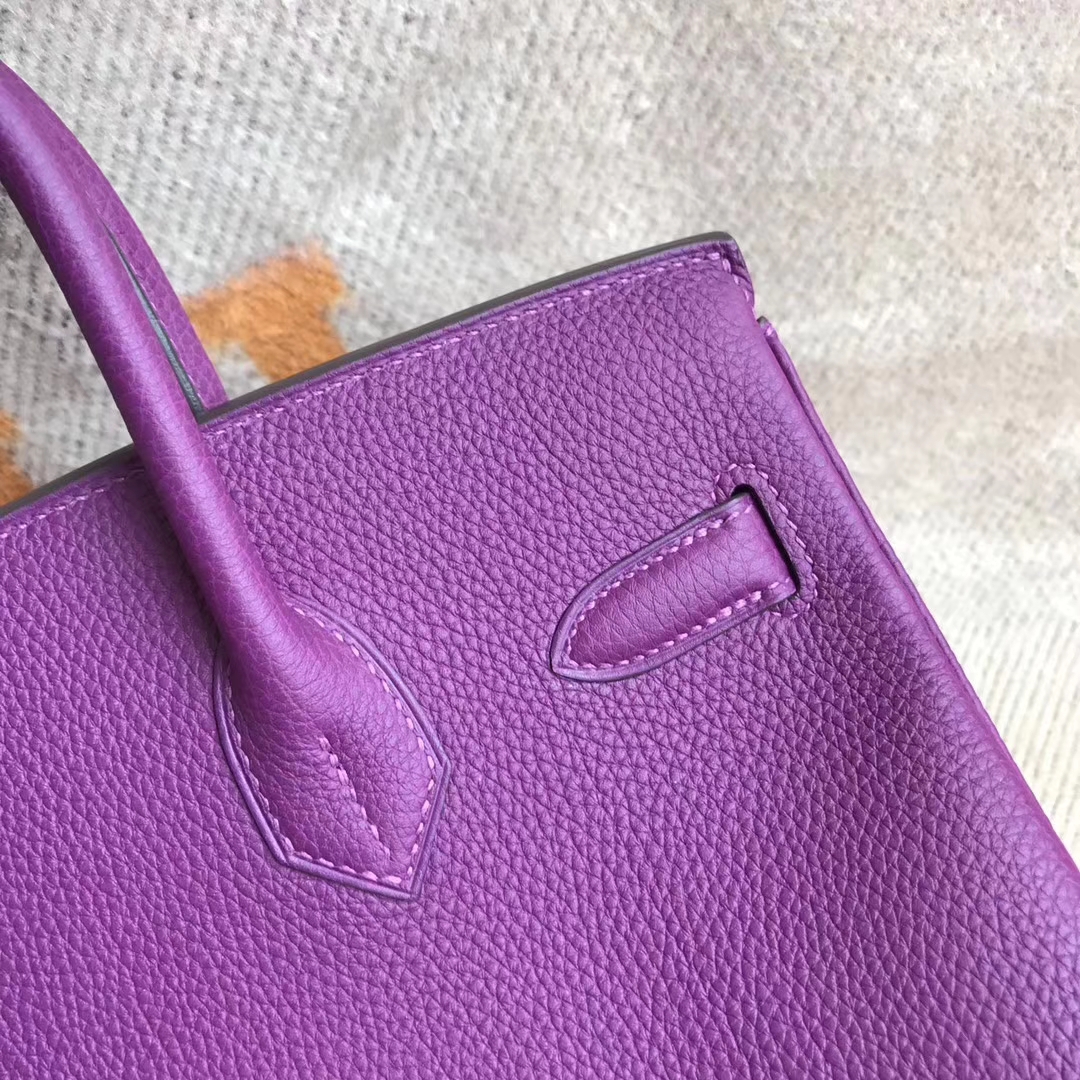 Luxury Hermes Togo Calfskin Birkin Bag30cm in P9 Amenone Gold Hardware