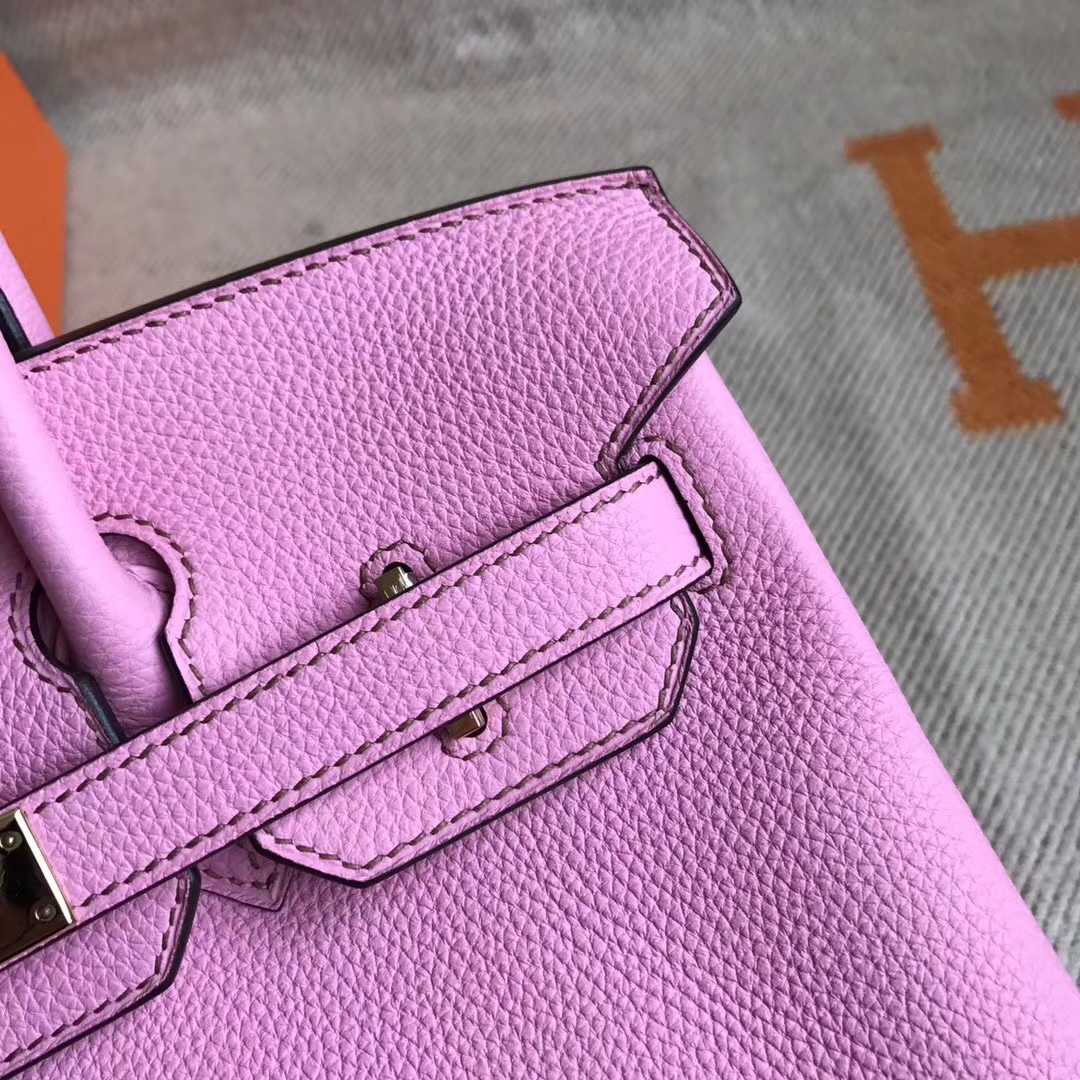 Discount Hermes 5P Rose Sakura Togo Calfskin Birkin30cm Handbag