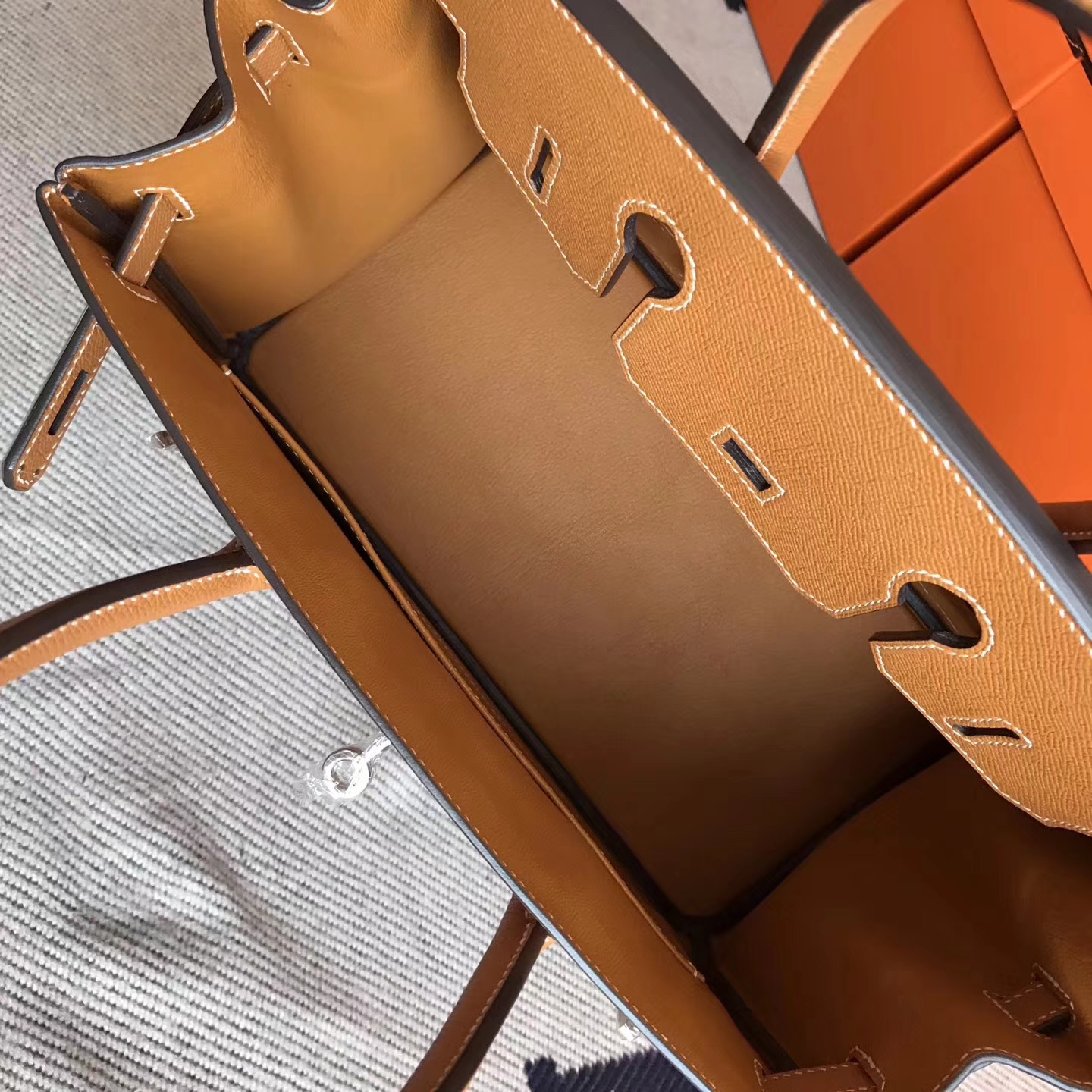 Wholesale Hermes 1H Brown Epsom Calfskin Birkin30cm Tote Bag