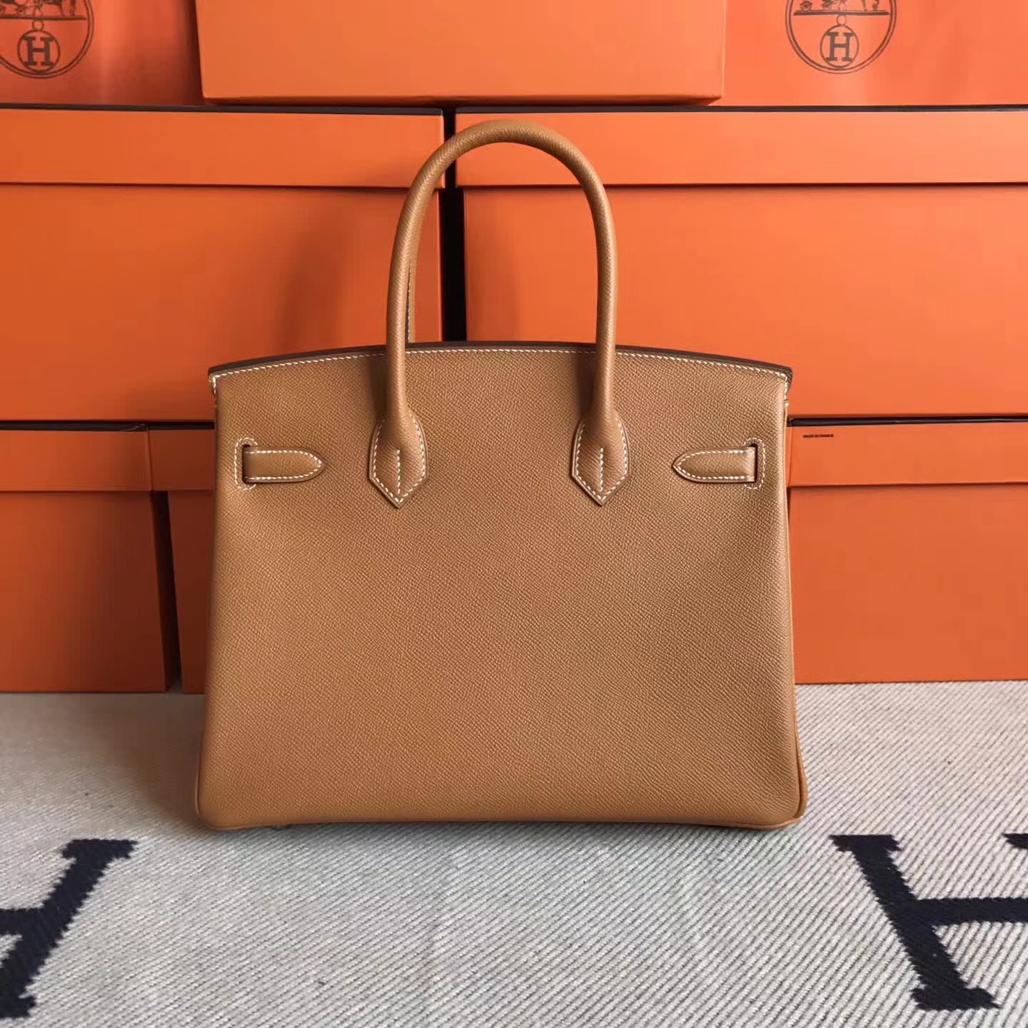 Wholesale Hermes 1H Brown Epsom Calfskin Birkin30cm Tote Bag