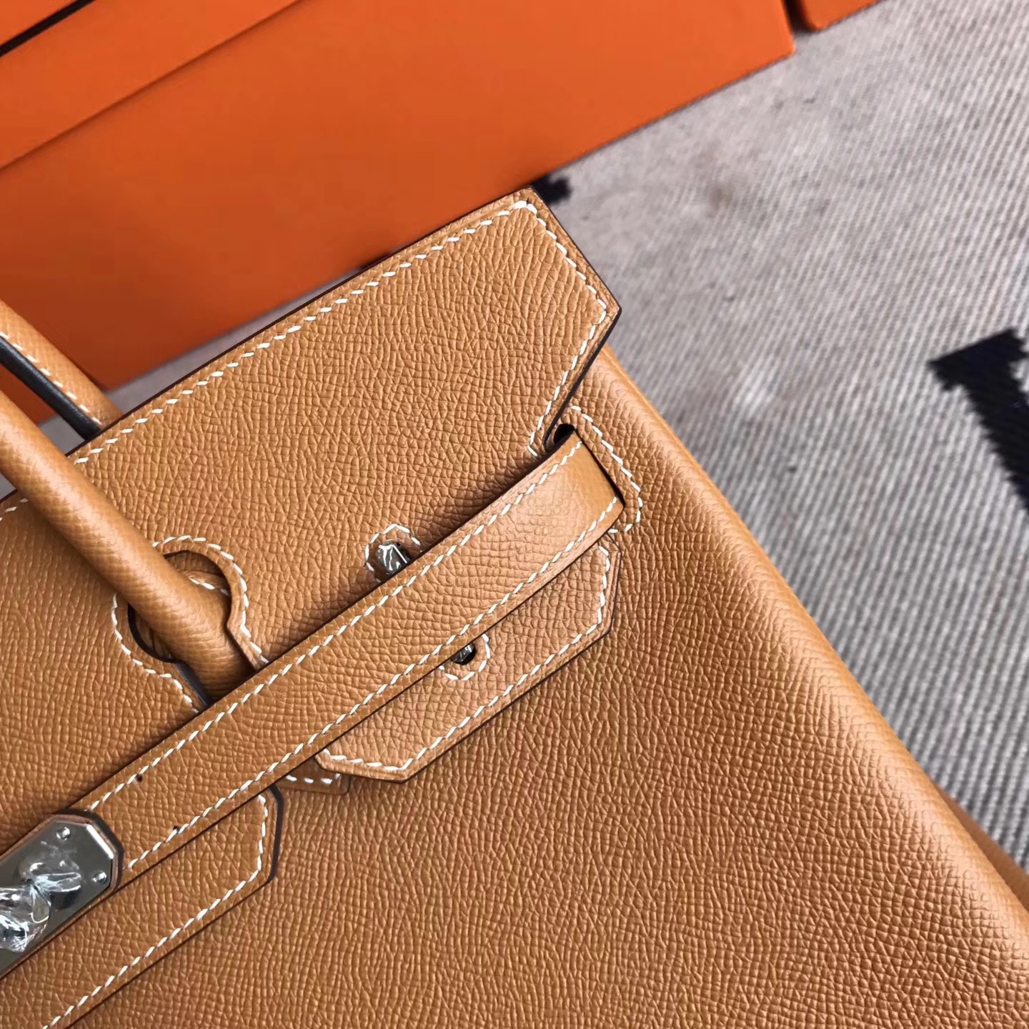 Wholesale Hermes 1H Brown Epsom Calfskin Birkin30cm Tote Bag