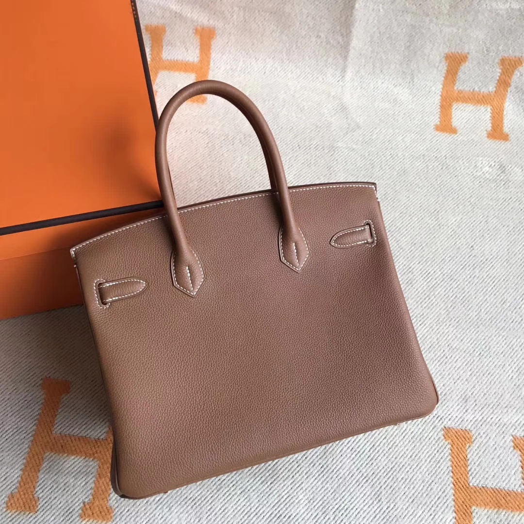 Fashion Hermes CK37 Gold Togo Calfskin Birkin30CM Bag Gold Hardware