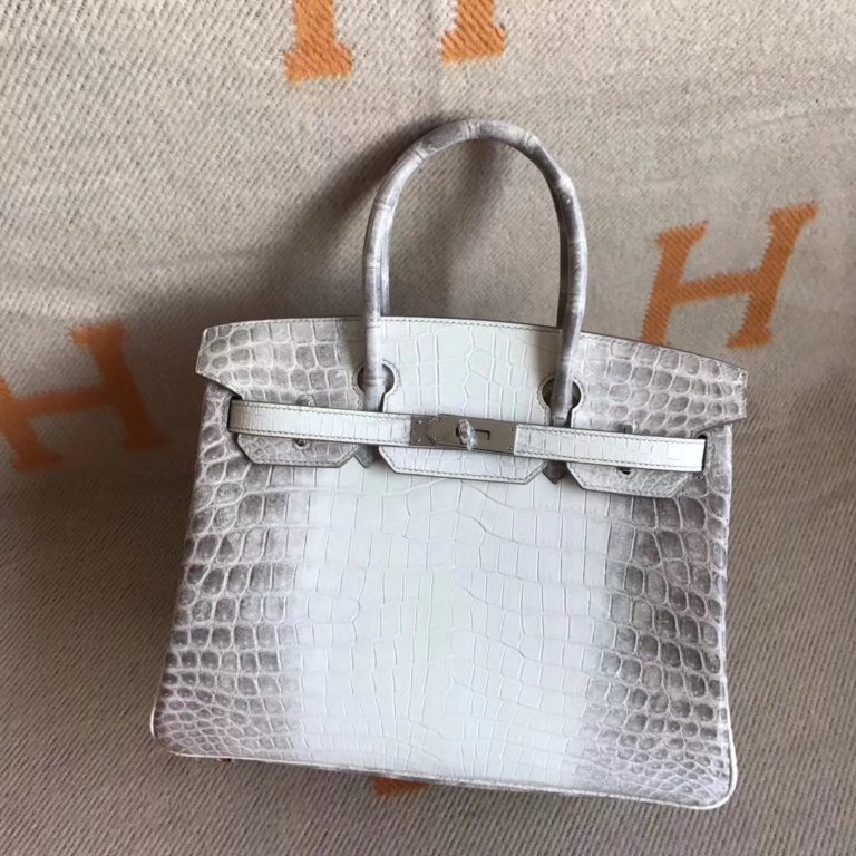 Hermes Birkin Bag 30CM Himalaya Crocodile Leather Silver Hardware