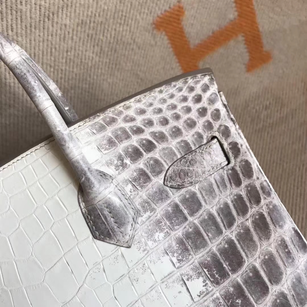 Discount Hermes Himalaya Crocodile Leather Birkin30CM Bag Silver Hardware