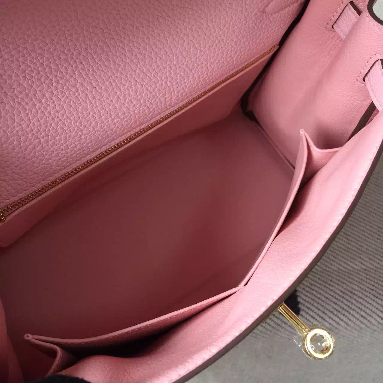 Sale Hermes Kelly28cm Bag 3Q Rose Sakura Togo Calfskin Leather