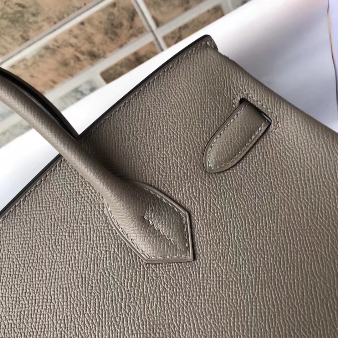 Wholesale Hermes Epsom Calfskin Birkin Bag30cm in 8M Gris Asphite Gold Hardware